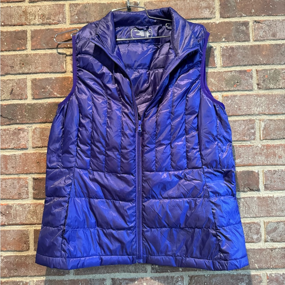 Be Inspired Packable Down Purple Vest Size Large